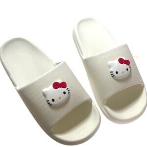 🌸NWT Hello Kitty Summer Slippers Sandals - WHITE - US 7.5-8 🩴